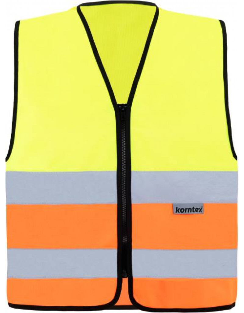 Vestă de lucru cu fermoar și elemente reflectorizante